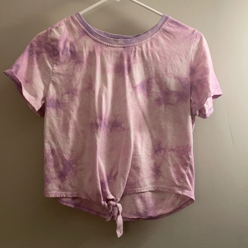 Purple Tie Dye Crop Top